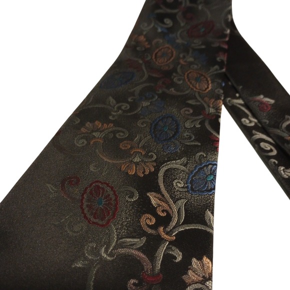 Windridge Mervyns Men's Blend Jacquard Paisley Floral Necktie - Picture 2 of 3